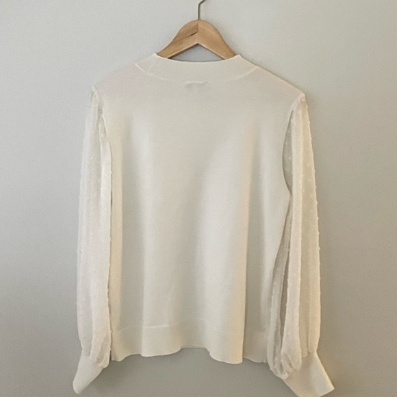 CeCe Clip Dot Sleeve Sweater Size M - Picture 6 of 8